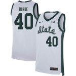 Men Michigan State Spartans NCAA #40 Braden Burke White Authentic Nike Retro Stitched College Basketball Jersey KL32Y25PR